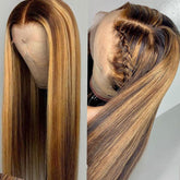 Adding Highlights To Wig! Beyonce Style Honey Piano Highlights Straight Lace Frontal Wig